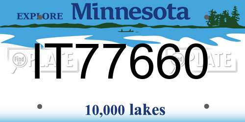IT77660 Minnesota License Plate