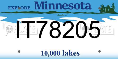 IT78205 Minnesota License Plate