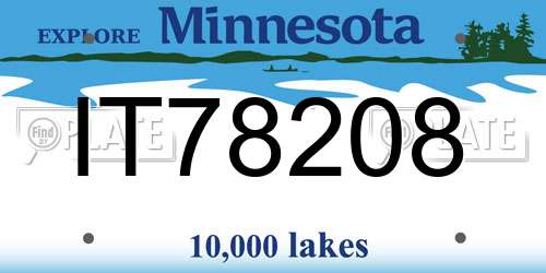 IT78208 Minnesota License Plate