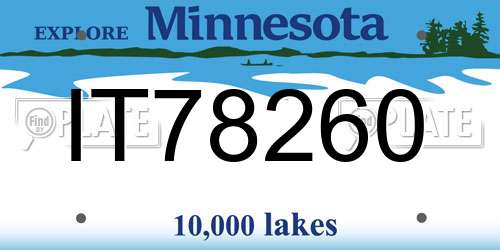 IT78260 Minnesota License Plate