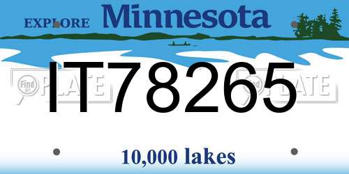 IT78265 Minnesota License Plate