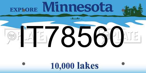 IT78560 Minnesota License Plate