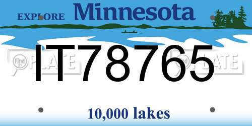 IT78765 Minnesota License Plate