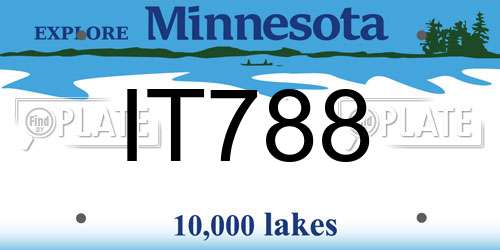 IT788 Minnesota License Plate