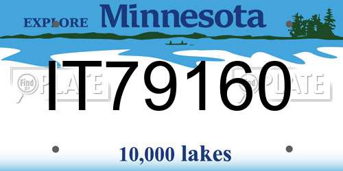 IT79160 Minnesota License Plate