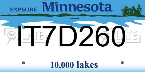 IT7D260 Minnesota License Plate