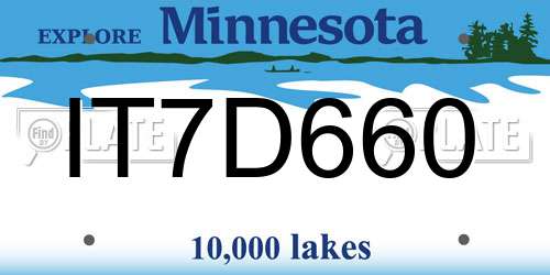 IT7D660 Minnesota License Plate