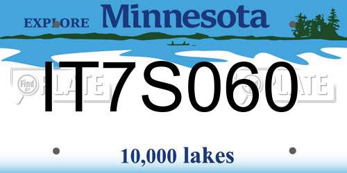 IT7S060 Minnesota License Plate
