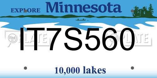 IT7S560 Minnesota License Plate