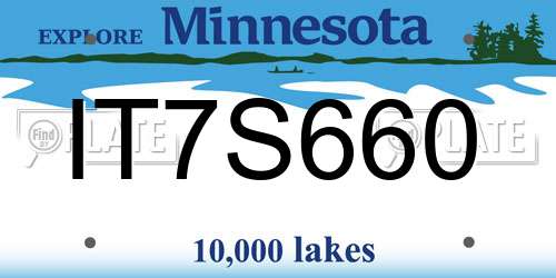 IT7S660 Minnesota License Plate