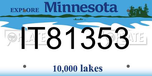 IT81353 Minnesota License Plate