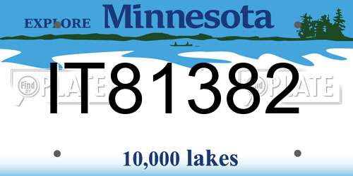 IT81382 Minnesota License Plate