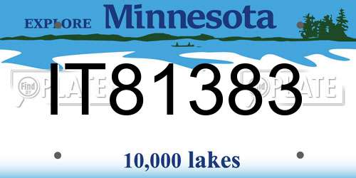 IT81383 Minnesota License Plate