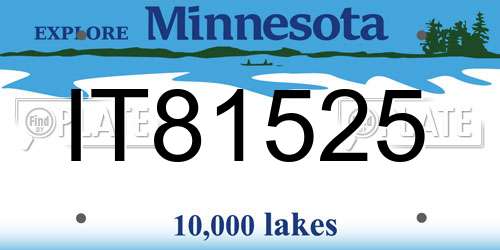 IT81525 Minnesota License Plate