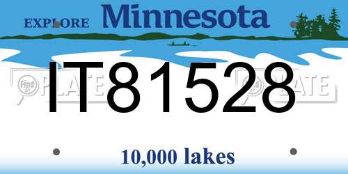 IT81528 Minnesota License Plate