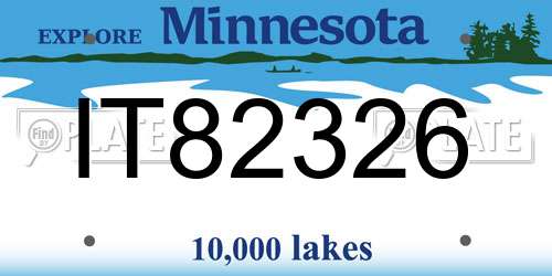 IT82326 Minnesota License Plate