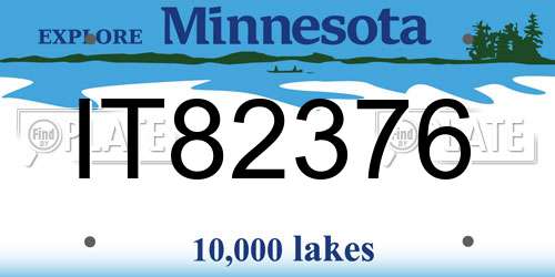 IT82376 Minnesota License Plate