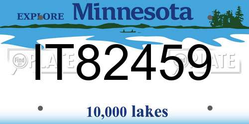 IT82459 Minnesota License Plate