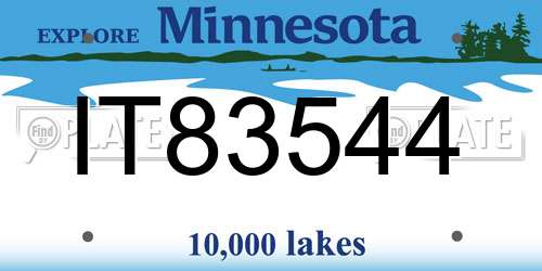 IT83544 Minnesota License Plate