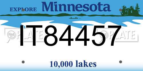 IT84457 Minnesota License Plate