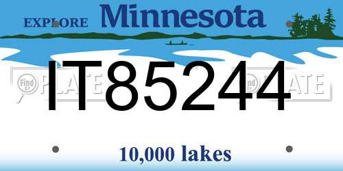 IT85244 Minnesota License Plate