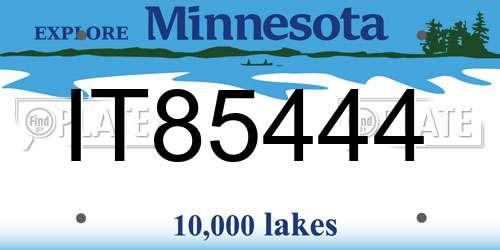 IT85444 Minnesota License Plate