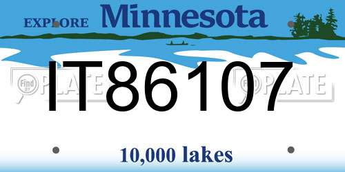 IT86107 Minnesota License Plate