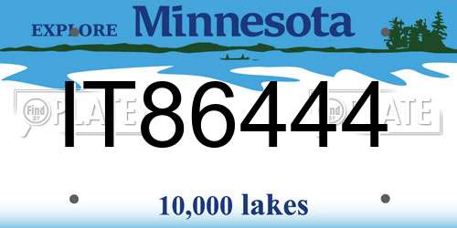 IT86444 Minnesota License Plate