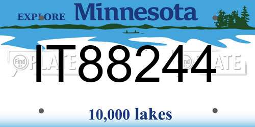 IT88244 Minnesota License Plate