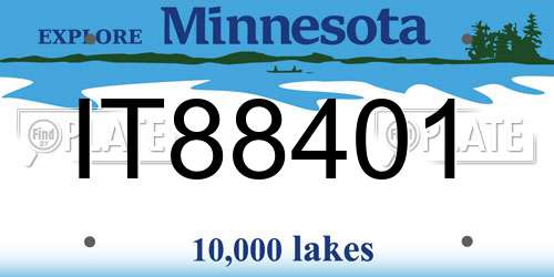 IT88401 Minnesota License Plate