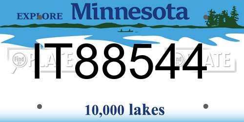 IT88544 Minnesota License Plate