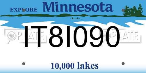 IT8I090 Minnesota License Plate