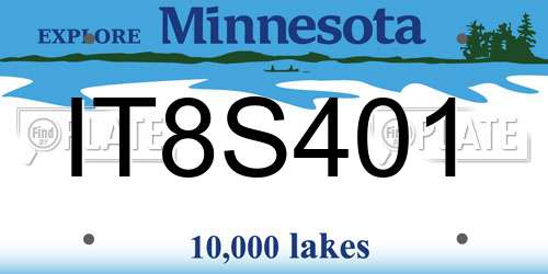 IT8S401 Minnesota License Plate