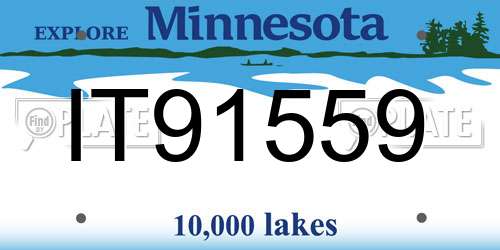 IT91559 Minnesota License Plate