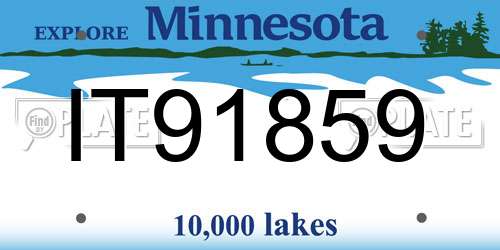 IT91859 Minnesota License Plate