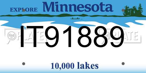 IT91889 Minnesota License Plate