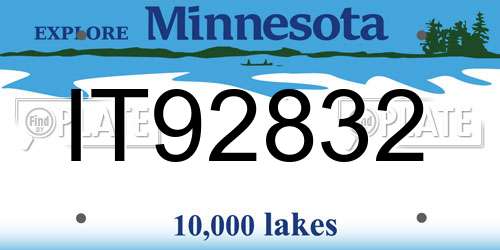 IT92832 Minnesota License Plate