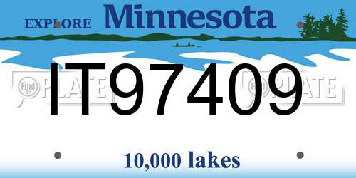 IT97409 Minnesota License Plate