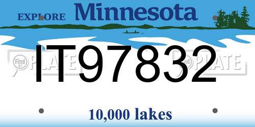 IT97832 Minnesota License Plate