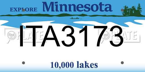 ITA3173 Minnesota License Plate