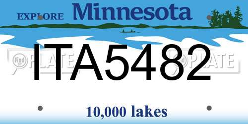 ITA5482 Minnesota License Plate