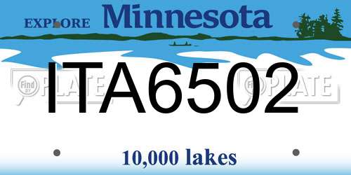 ITA6502 Minnesota License Plate