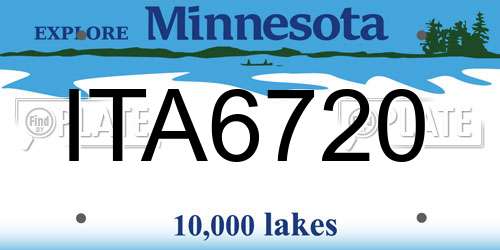 ITA6720 Minnesota License Plate