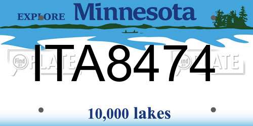 ITA8474 Minnesota License Plate