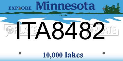 ITA8482 Minnesota License Plate