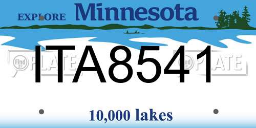 ITA8541 Minnesota License Plate