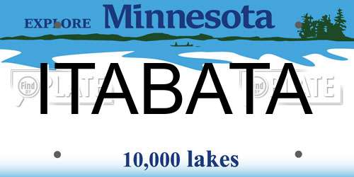 ITABATA Minnesota License Plate