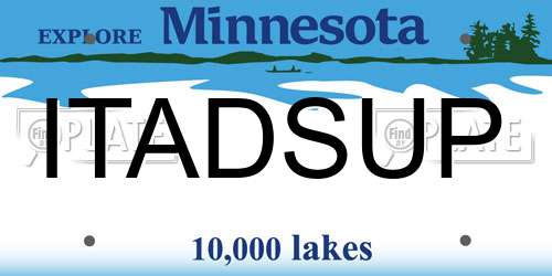 ITADSUP Minnesota License Plate