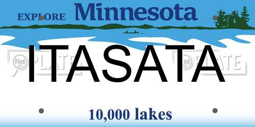 ITASATA Minnesota License Plate