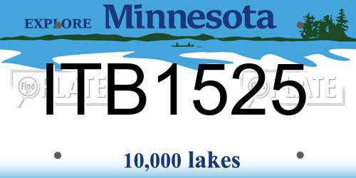 ITB1525 Minnesota License Plate